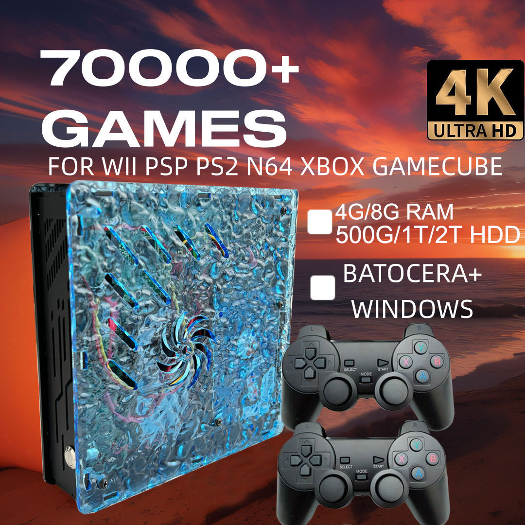 Retro Gaming Handheld 2026 - 2026年ニューレトロビデオゲームコンソールX10、70000ゲーム、60エミュレーター搭載（PS2/N64/GAMECUBE/XBOX対応）、ゲームパッド付き、子供向けギフトゲームボックス