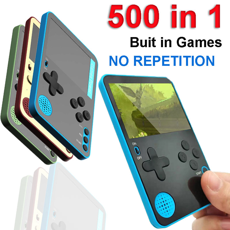 Retro Gaming Power Bank - ハンドヘルドゲームコンソール 500 クラシックゲーム LCD ポータブルレトロビデオミニゲームコンソール充電式子供と大人への素晴らしいギフト