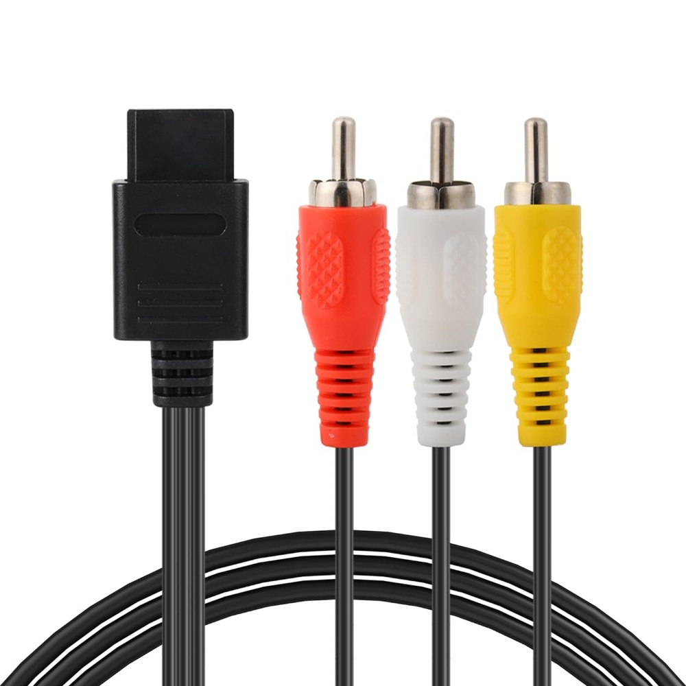 Retro Gaming Cable - レトロなビデオゲームのコンソールアクセサリー,n64,ゲームコントローラー,sfc,av,1.8m, 6フィート,テレビ,オーディオ,複合ケーブルコード,高品質