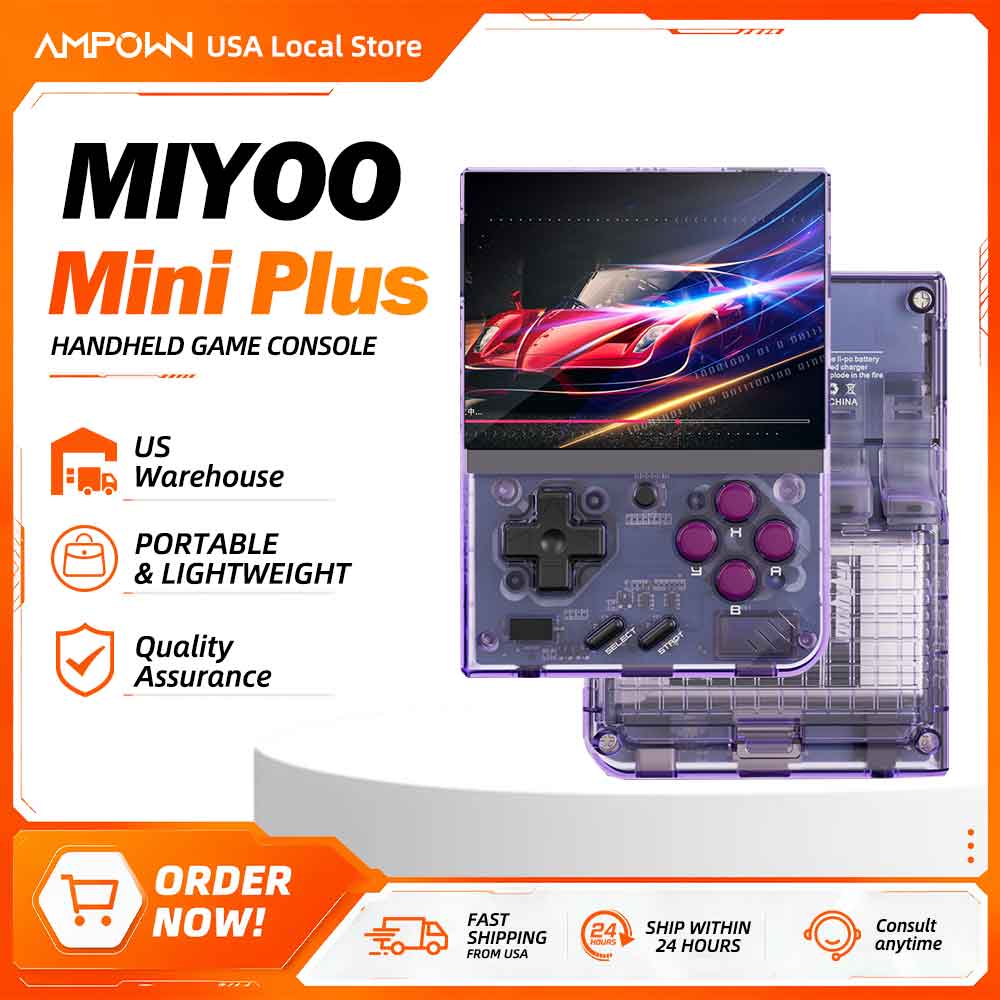 Retro Gaming Linux - Miyoo Mini+ レトロハンドヘルドゲーム機 3.5インチOCA IPSスクリーン 2.5D狭額縁