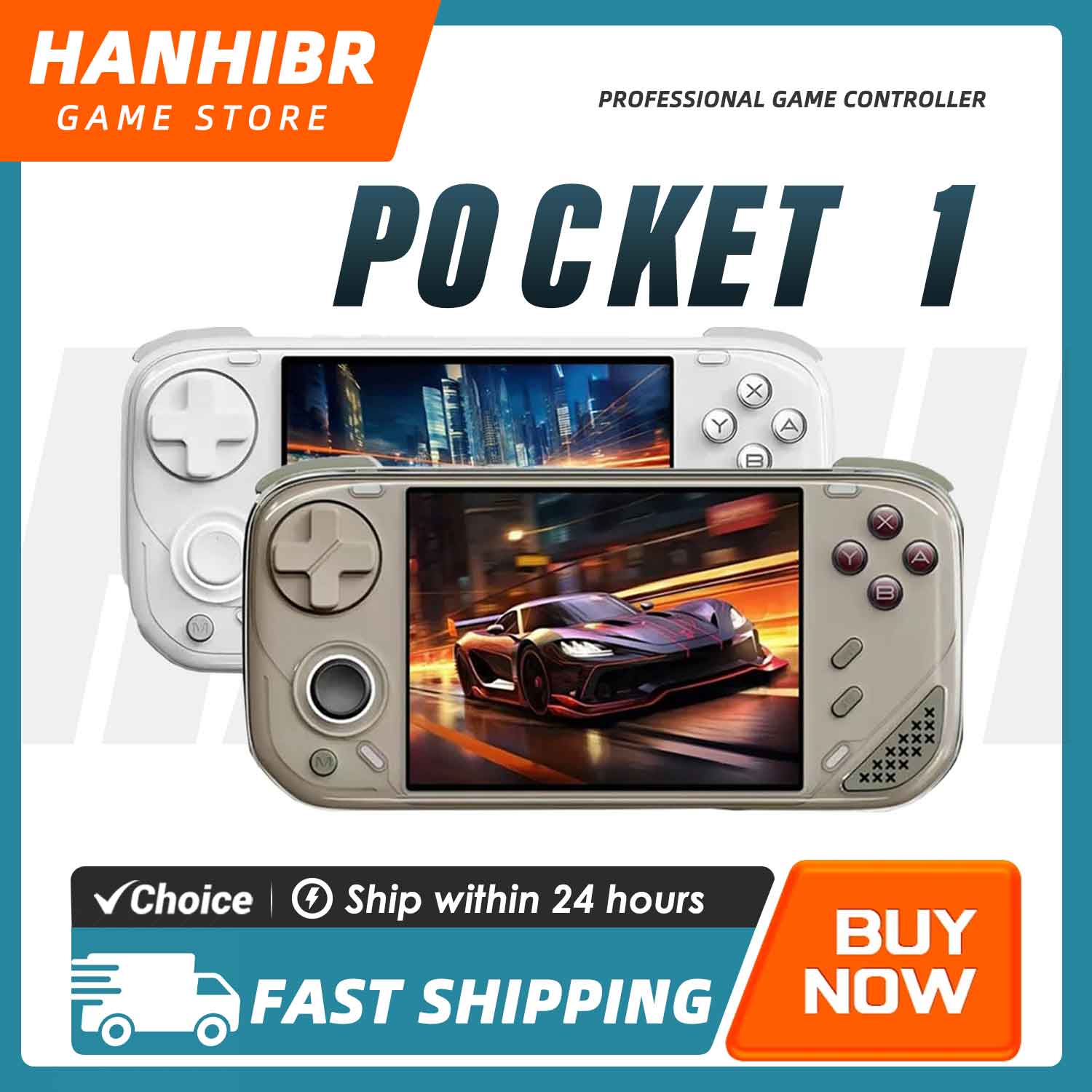 Retro Gaming Power Bank - MINILOONG POCKET 1 携帯ゲーム機 4インチIPSスクリーン HD出力