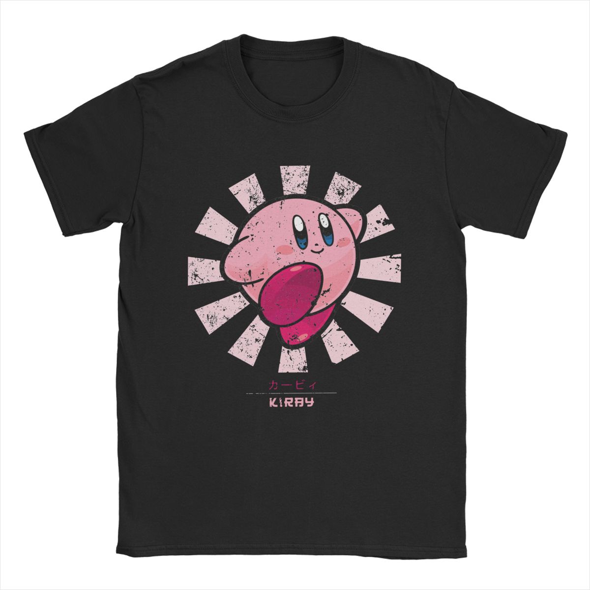 Retro Gaming Aesthetic - カービィのレトロな日本 Tシャツ男性女性ノスタルジア子供時代 ACT ゲーム素晴らしい純綿 Tシャツラウンドネック Tシャツ服